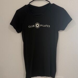 Lululemon Swiftly Tech Short sleeve Club Pilates Black Logo Tee